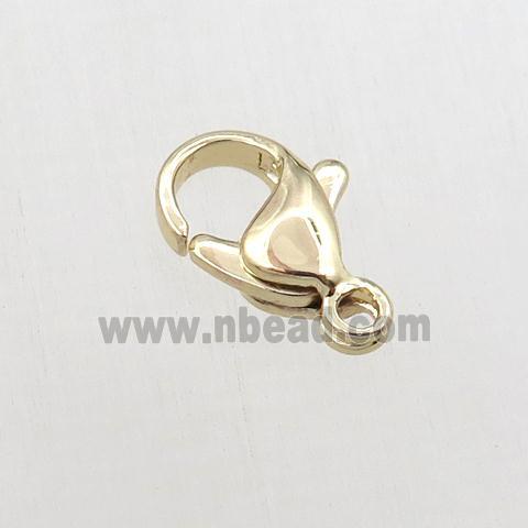 Copper Lobster Clasp, gold plated