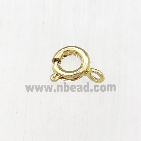 copper circle clasp, unfaded, gold plated