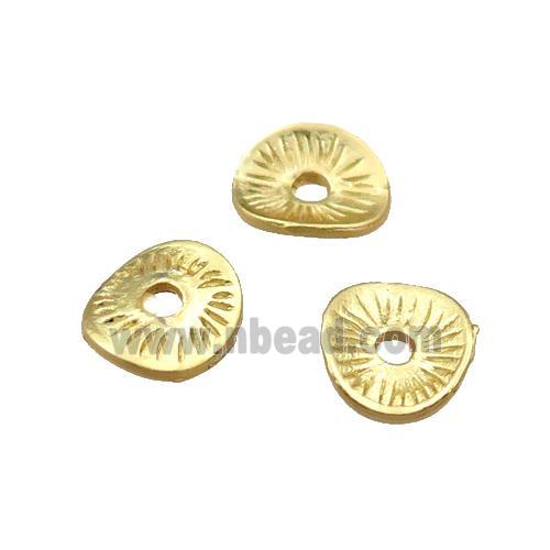 copper spacer beads, unfaded, duck-gold