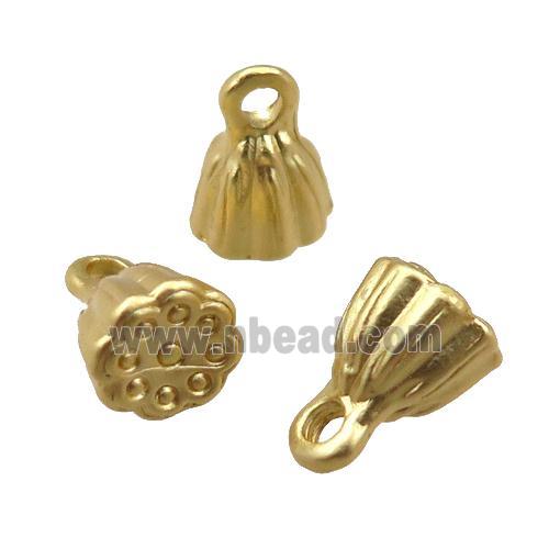 copper lotus pendant, unfaded, duck-gold