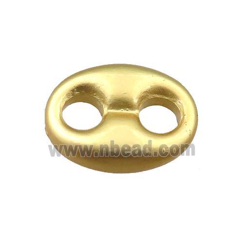 copper pignose oval connector, unfaded, duck-gold