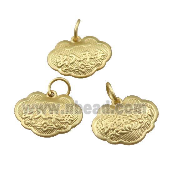 copper pendant, unfaded, duck-gold