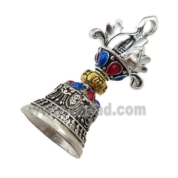 Tibetan KingKong Bell charm zinc pendant