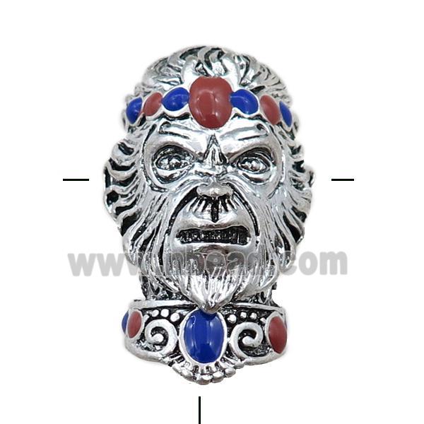 tibetan Monkey King guru zinc beads