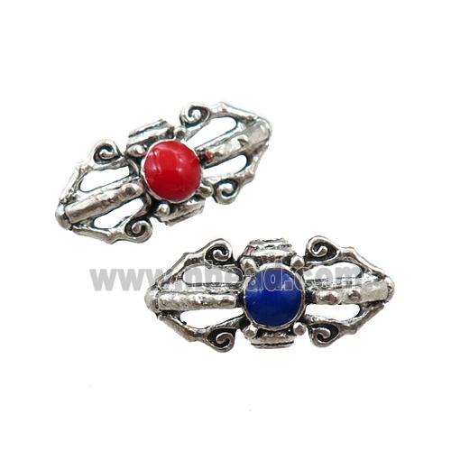 tibetan dorjee charm zinc beads, mix