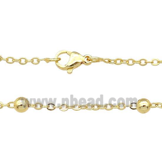 copper necklace chain, unfaded, gold plated