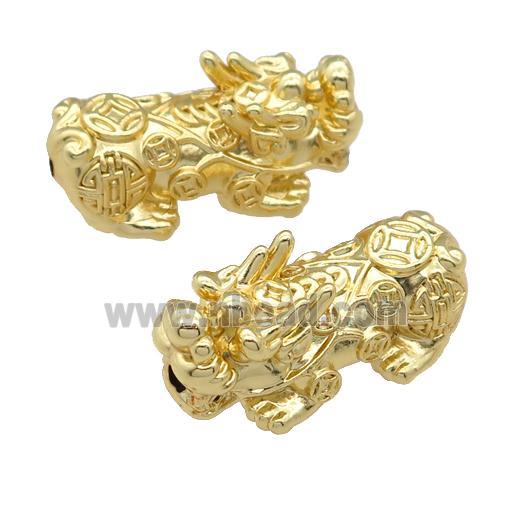 copper Pixiu beads, gold plated, 3d-printing