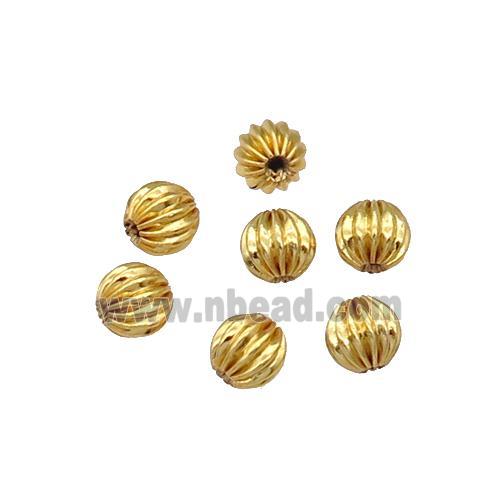 copper round beads, unfade, gold plated
