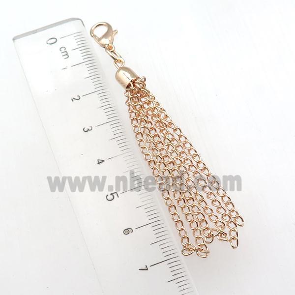 Iron Chain Tassel Pendant, rose gold