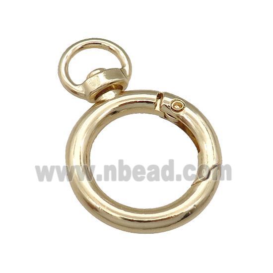 Alloy Carabiner Clasp, gold plated