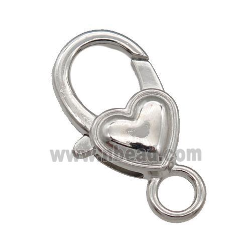 Alloy Lobster Clasp, platinum plated