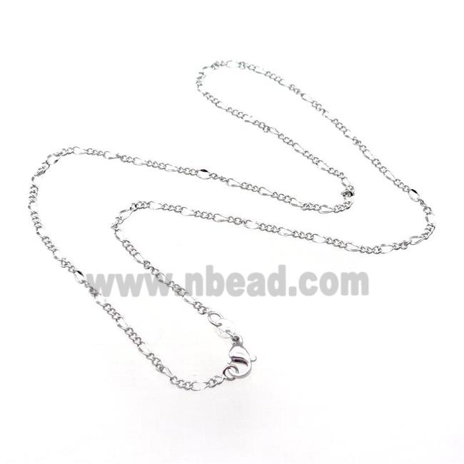 Copper Necklace Chain Unfaded Platinum Plated