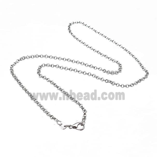 Copper Necklace Chain Unfaded Platinum Plated