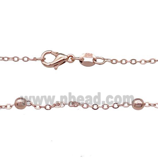 Copper Necklace Satellite Chain Unfaded Rose Gold