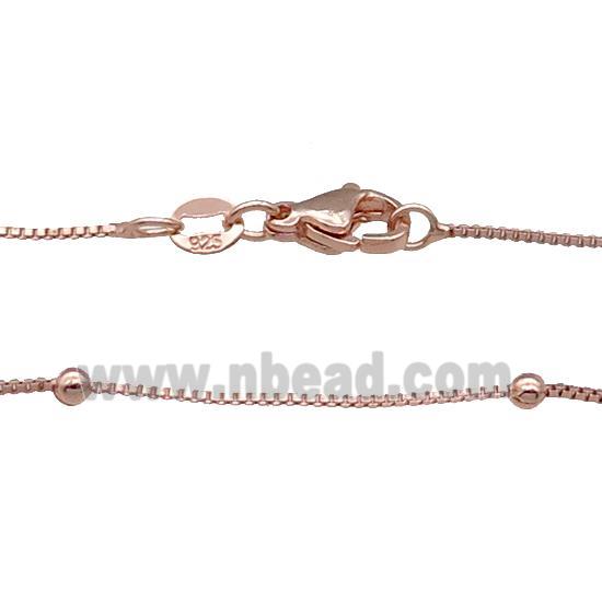 Copper Necklace Box Satellite Chain Unfaded Rose Gold