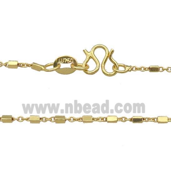 Copper Necklace Chain Unfaded Gold Plated