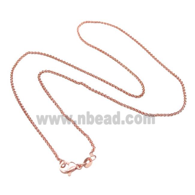 Copper Necklace Chain Unfaded Rose Gold