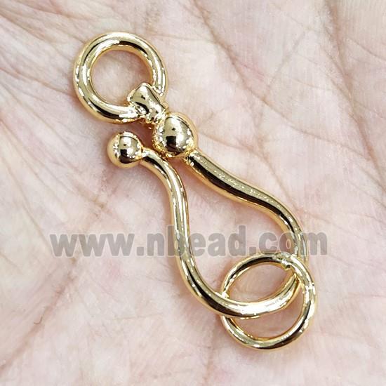 Copper Clasp Connector Gold Plated