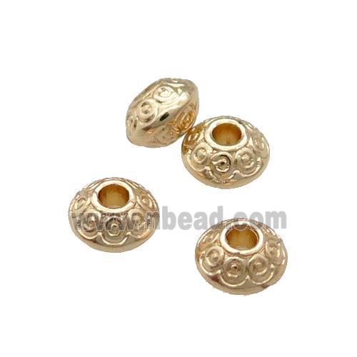 Copper Saucer Beads Unfaded Light Gold Plated