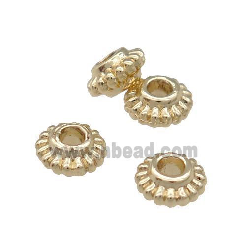 Copper Rondelle Spacer Beads Unfaded Light Gold Plated