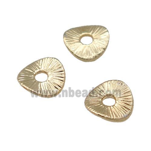 Copper Spacer Beads Unfaded Light Gold Plated