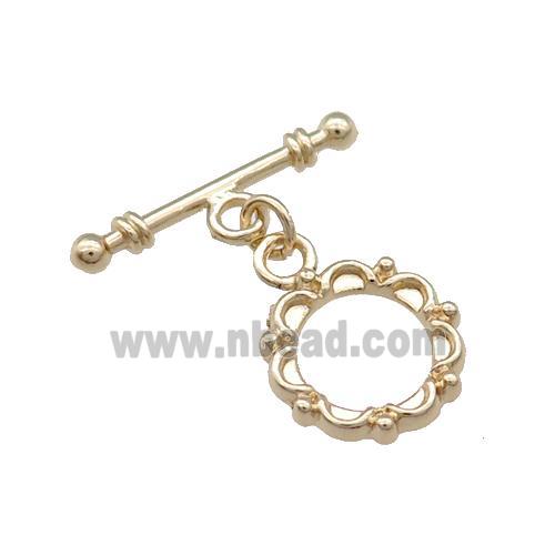 Copper Toggle Clasp Unfaded Light Gold Plated