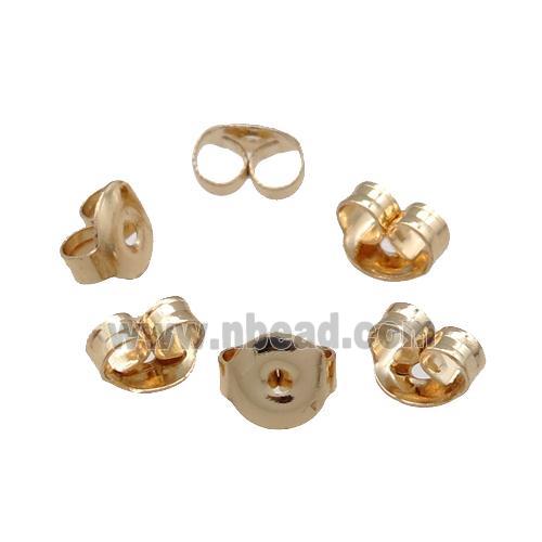 Copper Earring Nut Back Unfaded Light Gold Plated