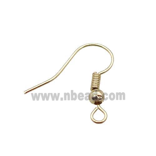 Copper Earring Accessories Hook Unfaded Light Gold Plated