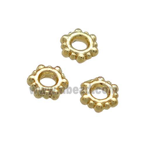 Copper Spacer Beads Unfaded Gold Plated