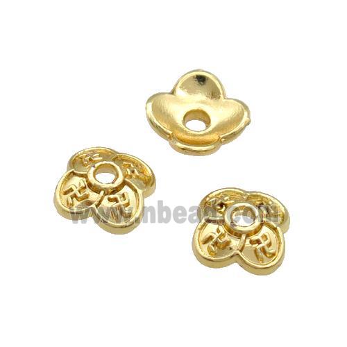Copper BeadCaps Unfaded Gold Plated