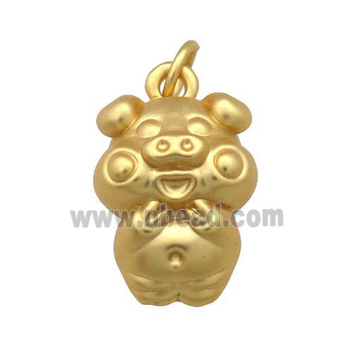 Copper Fortune Pig Pendant Unfaded Duck Gold