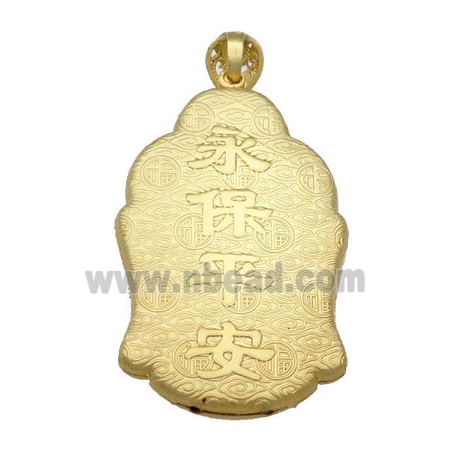 Copper Buddha Pendant Unfaded Duck Gold