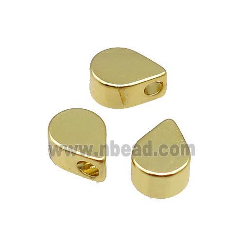 Copper Teardrop Beads Large Hole Unfade 18K Gold Plated