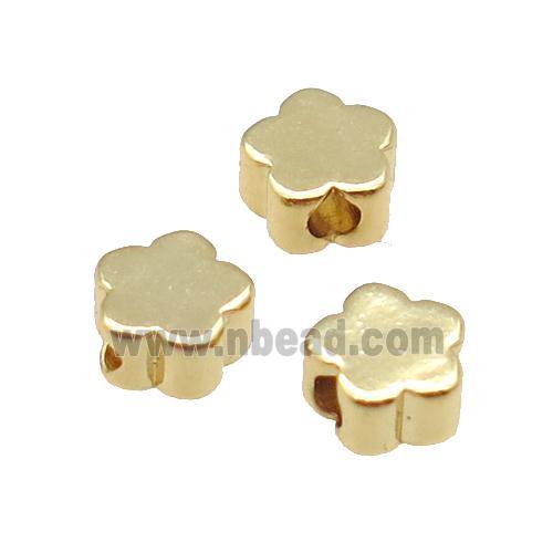 Copper Flower Beads Unfade 18K Gold Plated