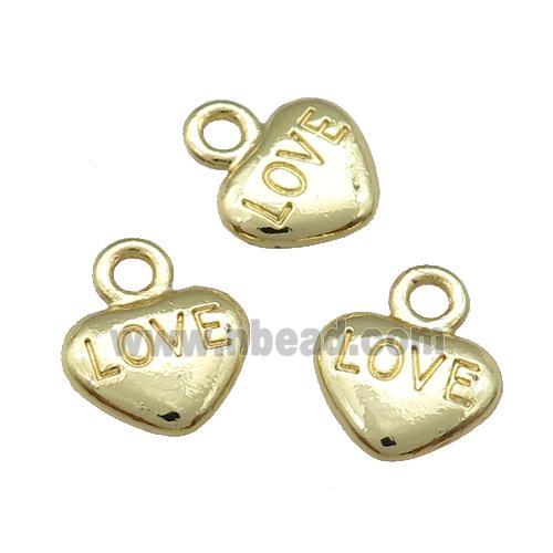 Alloy Heart Pendant Unfade LOVE 18K Gold Plated