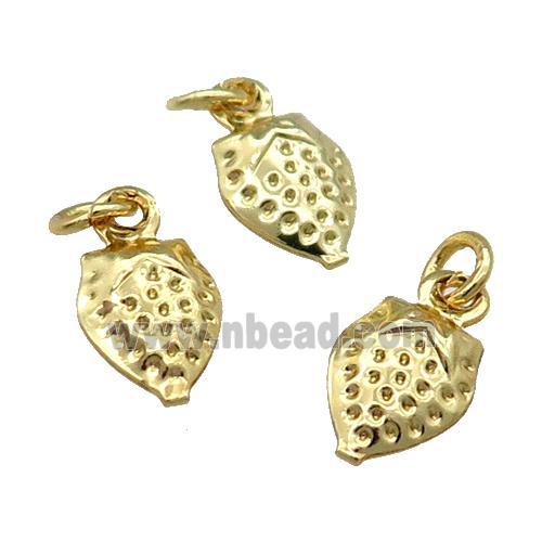 Copper Strawberry Pendant Unfade 18K Gold Plated