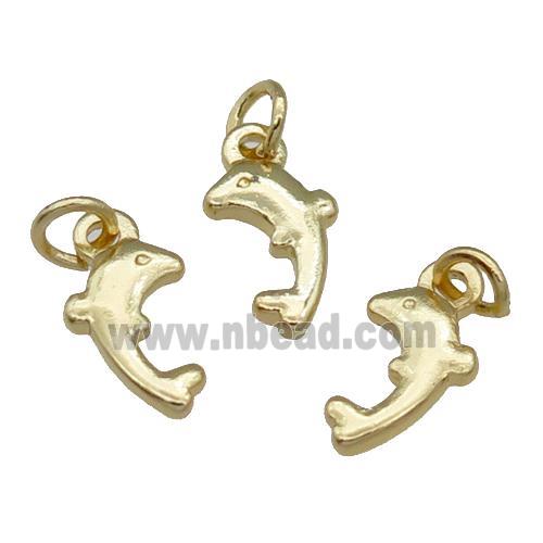 Copper Dolphin Pendant Unfade 18K Gold Plated