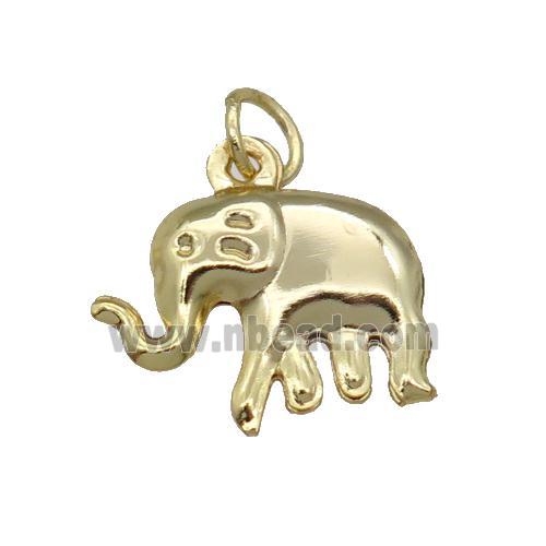 Copper Elephant Pendant Unfade 18K Gold Plated