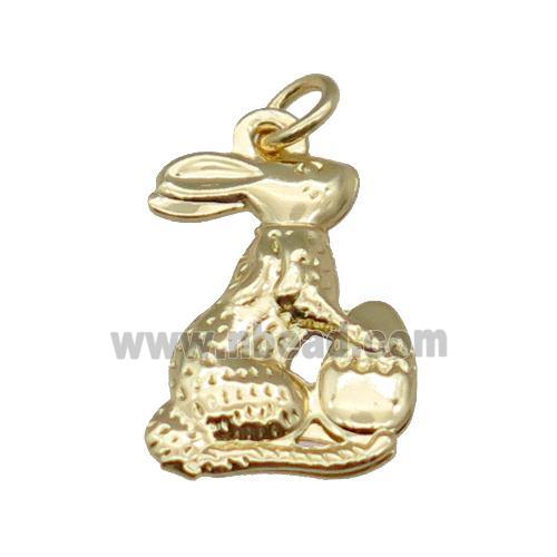 Copper Rabbit Pendant Unfade 18K Gold Plated