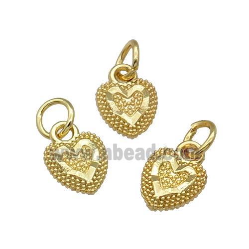 Alloy Heart Pendant Unfade 18K Gold Plated