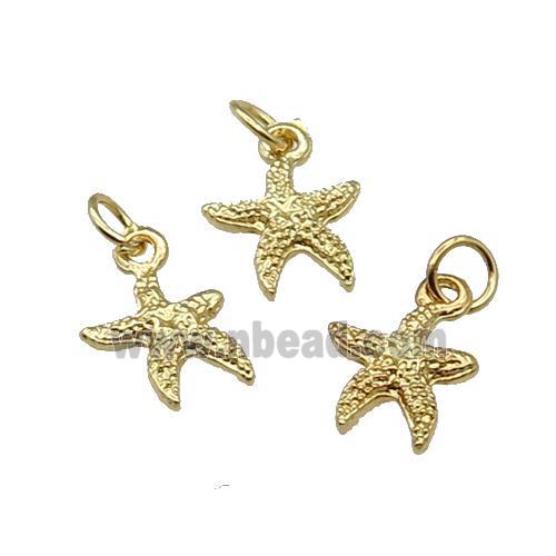 Alloy Starfish Pendant Unfade 18K Gold Plated