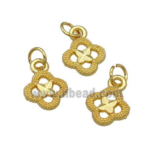 Alloy Clover Pendant Unfade 18K Gold Plated