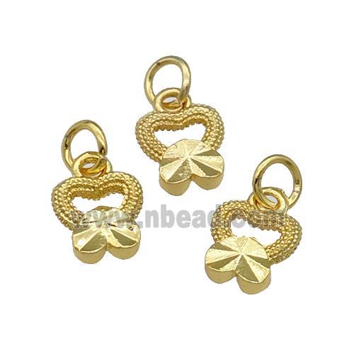 Alloy Heart Pendant Unfade 18K Gold Plated