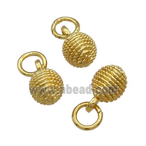 Alloy Durian Pendant Unfade 18K Gold Plated