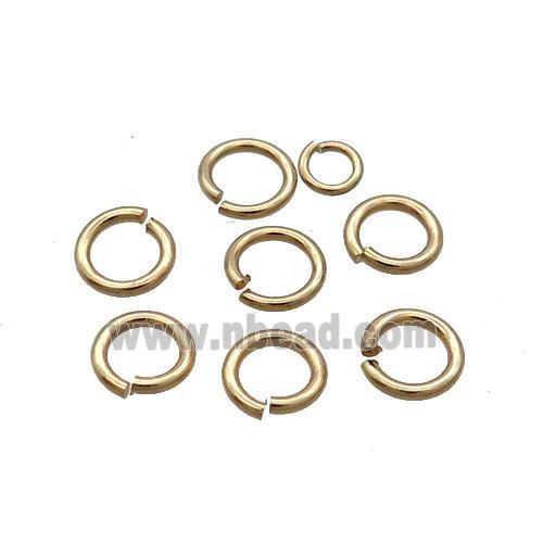 Copper Jump Ring Unfade Lt.Gold Plated