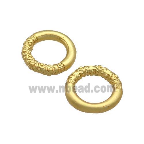 Copper Ring Linker Unfade Gold Plated Circle
