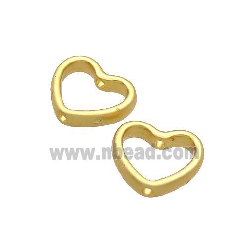 Copper Heart Beads Unfade Gold Plated
