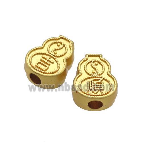 Copper Gourd Beads Large Hole Unfade Gold Plated