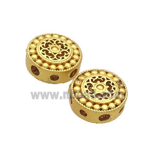 Copper Coin Button Beads Unfade Gold Plated