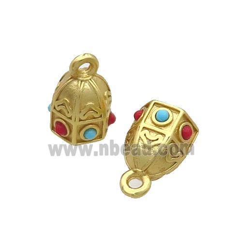 Tibetan Style Copper Pendant Unfade Gold Plated